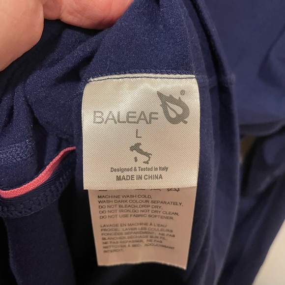 Baleaf Sports Blue Quarter Zip Performance Jacket/Shirt Size Large - Picture 9 of 9